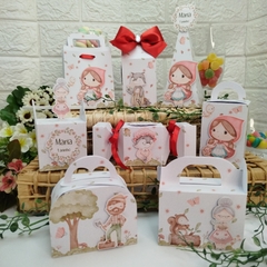 Kit de Caixinhas Personalizadas para Festa Infantil tema Chapeuzinho Vermelho - loja online