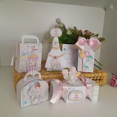 Kit de Caixinhas Personalizadas para Lembrancinhas tema Circo Rosa