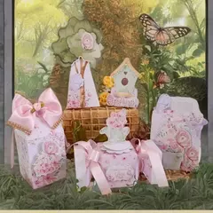 Kit de Caixinhas Personalizadas para Lembrancinha festa Jardim Encantado - Atelie Cor de Flor