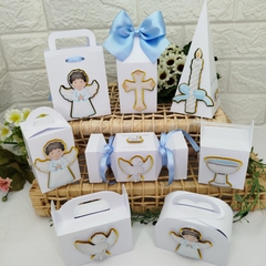 Imagem do Kit de Caixinhas Personalizadas para Batizado Menino Luxo