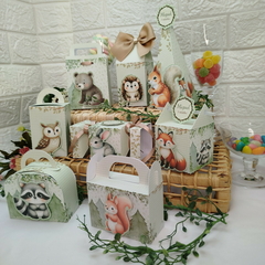 Kit de Caixinhas Personalizadas Festa Infantil Bichinhos do Bosque Encantado - Atelie Cor de Flor