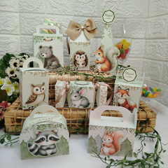 Kit de Caixinhas Personalizadas Festa Infantil Bichinhos do Bosque Encantado - comprar online