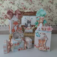 Kit de Caixinhas Personalizadas para Lembrancinhas tema Bosque - Atelie Cor de Flor