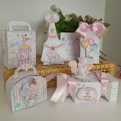 Kit de Caixinhas Personalizadas para Lembrancinhas tema Circo Rosa - comprar online