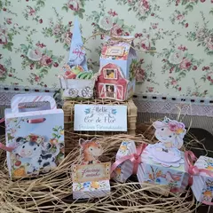 Kit de Caixinhas Personalizadas para Lembrancinhas tema Fazendinha Menina - comprar online