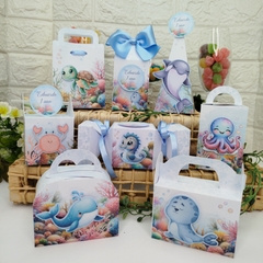 Kit de Caixinhas Personalizadas Festa Infantil tema Fundo do Mar Menino - comprar online
