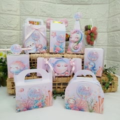 Kit de Caixinhas Personalizadas para Festa Infantil tema Fundo do Mar Menina - loja online