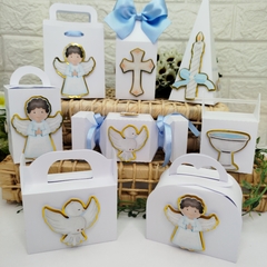 Kit de Caixinhas Personalizadas para Batizado Menino Luxo - loja online