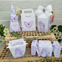 Kit de Personalizados para Festa Infantil tema Borboletas - Atelie Cor de Flor