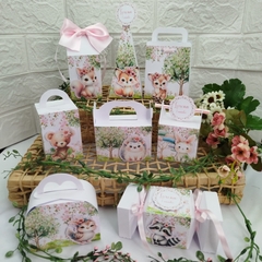 Kit de Caixinhas Personalizadas Festa Bichinhos do Bosque Encantado Menina - comprar online