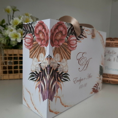 Sacola Personalizada para Convite de Padrinhos de Casamento - pacote c/ 10 unidades - Atelie Cor de Flor