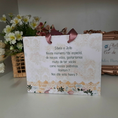 Sacola Personalizada para Convite de Padrinhos de Casamento - pacote c/ 10 unidades na internet