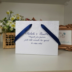 Sacola Personalizada para Convite de Padrinhos de Casamento - pacote c/ 10 unidades - Atelie Cor de Flor