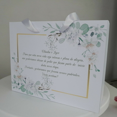 Imagem do Sacola Personalizada para Convite de Padrinhos de Casamento - pacote c/ 10 unidades