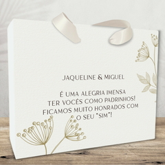 Sacola Personalizada para Convite de Padrinhos de Casamento - pacote c/ 10 unidades na internet
