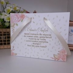 Sacola Personalizada para Convite de Padrinhos de Casamento - pacote c/ 10 unidades - loja online