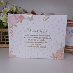 Sacola Personalizada para Convite de Padrinhos de Casamento - pacote c/ 10 unidades na internet