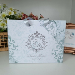 Sacola Personalizada para Convite de Padrinhos de Casamento - pacote c/ 10 unidades - Atelie Cor de Flor