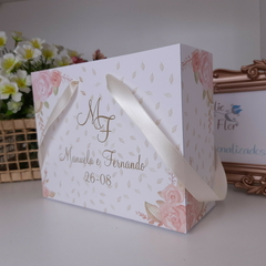 Sacola Personalizada para Convite de Padrinhos de Casamento - pacote c/ 10 unidades - Atelie Cor de Flor