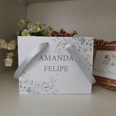 Sacola Personalizada para Convite de Padrinhos de Casamento - pacote c/ 10 unidades - Atelie Cor de Flor