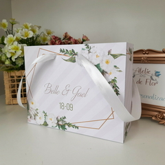 Sacola Personalizada para Convite de Padrinhos de Casamento - pacote c/ 10 unidades - Atelie Cor de Flor