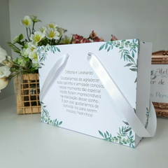 Sacola Personalizada para Convite de Padrinhos de Casamento - pacote c/ 10 unidades - Atelie Cor de Flor