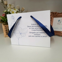 Sacola Personalizada para Convite de Padrinhos de Casamento - pacote c/ 10 unidades - Atelie Cor de Flor