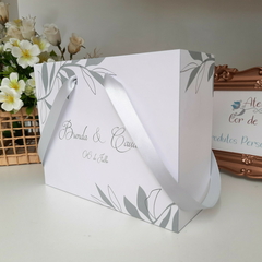 Sacola Personalizada para Convite de Padrinhos de Casamento - pacote c/ 10 unidades - Atelie Cor de Flor