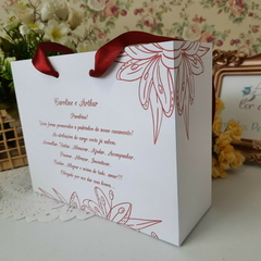 Sacola Personalizada para Convite de Padrinhos de Casamento - pacote c/ 10 unidades - loja online
