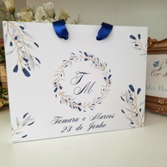 Sacola Personalizada para Convite de Padrinhos de Casamento - pacote c/ 10 unidades - Atelie Cor de Flor
