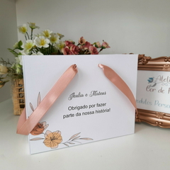 Sacola Personalizada para Convite de Padrinhos de Casamento - pacote c/ 10 unidades - loja online