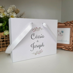 Sacola Personalizada para Convite de Padrinhos de Casamento - pacote c/ 10 unidades - Atelie Cor de Flor
