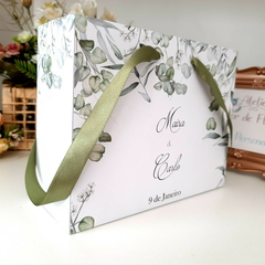 Sacola Personalizada para Convite de Padrinhos de Casamento - pacote c/ 10 unidades - Atelie Cor de Flor