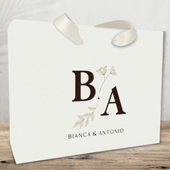 Sacola Personalizada para Convite de Padrinhos de Casamento - pacote c/ 10 unidades - comprar online