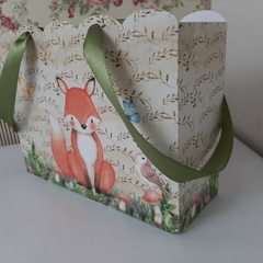 Sacolinha Personalizada Bosque Encantado Raposinha - pacote com 10 unidades - Atelie Cor de Flor