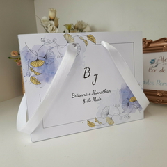 Sacola Personalizada para Convite de Padrinhos de Casamento - pacote c/ 10 unidades - Atelie Cor de Flor