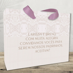 Sacolinha Personalizada para Padrinhos de Casamento - pacote c/ 10 unidades na internet