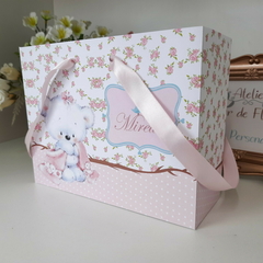 Sacola Personalizada para Lembrancinha tema Ursinha - pacote com 10 unidades - Atelie Cor de Flor