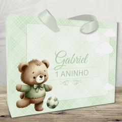 Sacola para Lembrancinhas tema Ursinho Futebol - pacote com 10 unidades - comprar online