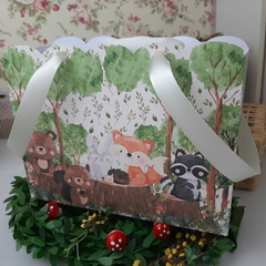 Sacolinha Personalizada Bosque Baby - pacote com 10 unidades - Atelie Cor de Flor