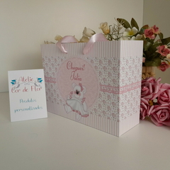Sacola Personalizada para Lembrancinhas tema Ursinha- pacote com 10 unidades - Atelie Cor de Flor