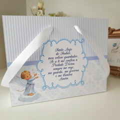Sacola Personalizada Batizado Anjinho e Oração Santo Anjo - pacote com 10 unid. na internet