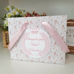 Sacolinha Personalizada para Lembrancinha de Nascimento - pacote com 10 unidades - Atelie Cor de Flor