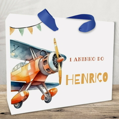 Sacolinha Personalizada para Festa Infantil tema Avião - pacote com 10 unidades - comprar online