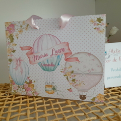 Imagem do Sacolinha Personalizada para Festa Infantil tema Balões e Flores - pacote com 10 unidades