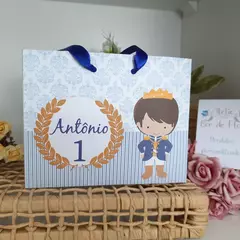 Sacola para Lembrancinha de festa Infantil tema Principe - pacote com 10 unidades - Atelie Cor de Flor