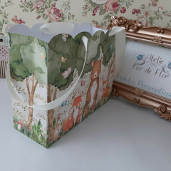 Sacolinha Personalizada tema Bichinhos do Bosque Encantado - pacote com 10 unidades - Atelie Cor de Flor
