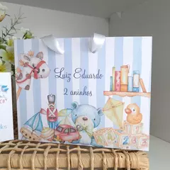 Sacola para Lembrancinha tema Brinquedos - pacote com 10 unidades - Atelie Cor de Flor
