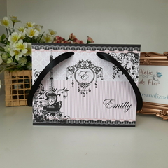 Sacola Personalizada para Lembrancinha de Aniversario 15 Anos - pacote com 10 unidades - Atelie Cor de Flor