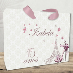 Sacolinha para Lembrancinha tema 15 Anos Torre Eifel - pacote com 10 unidades - comprar online